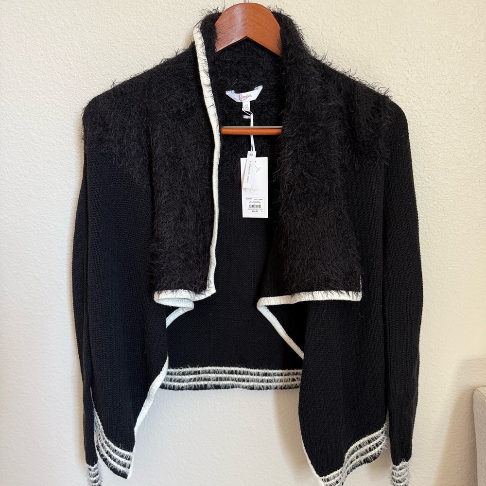 Candie's Black and White Teddy Jacket